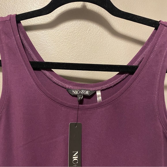 NIC +ZOE Perfect Tank, Size XS, Rich Purple, NWT. 1115 - Picture 4 of 6